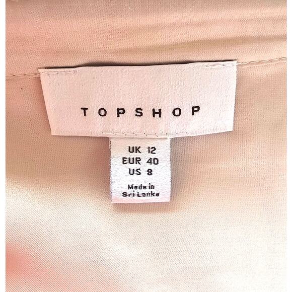 Topshop Button Down Silky Cream Blouse, Casual, Business, Corpcore,  Womens Sz 8 - Picture 4 of 6